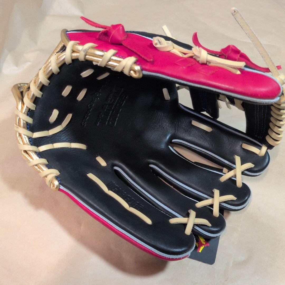 ワールドペガサス:一般大人用:軟式用グラブ:右投げ:サイズ8:黒赤