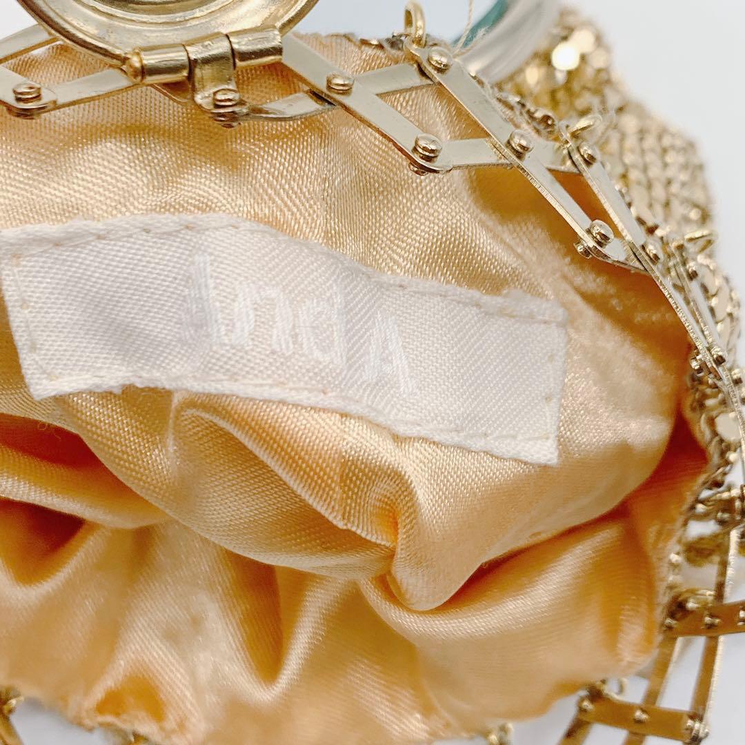 【新品】AND A　アンドエー　ゴールドメッシュ　パーティポーチ　ケース