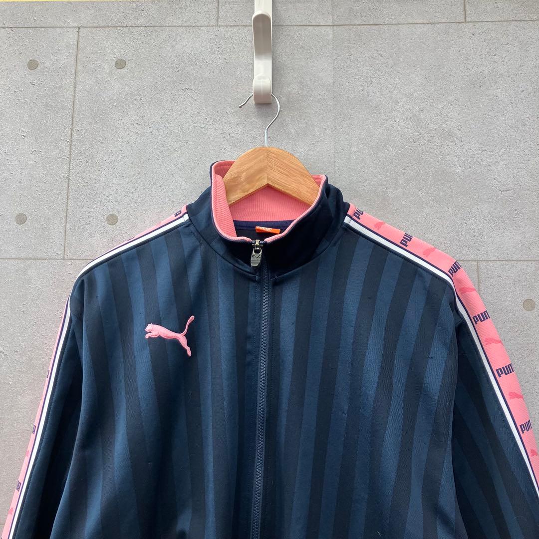 PUMA プーマ ジャージ トラックトップ M ネイビー ピンク