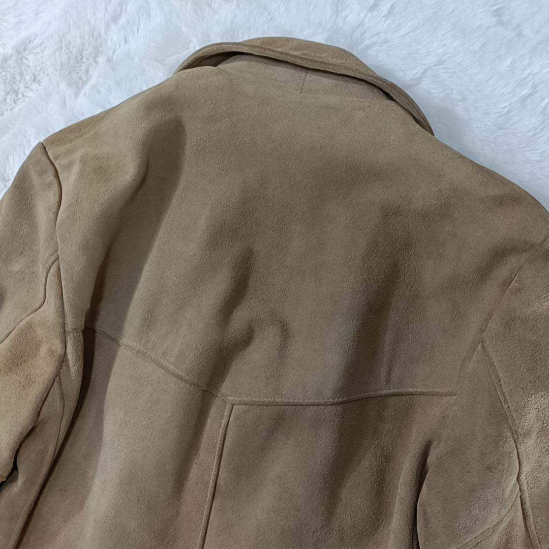 極希少✨Schott スウェード レザージャケット USA製 牛革 ベージュ L
