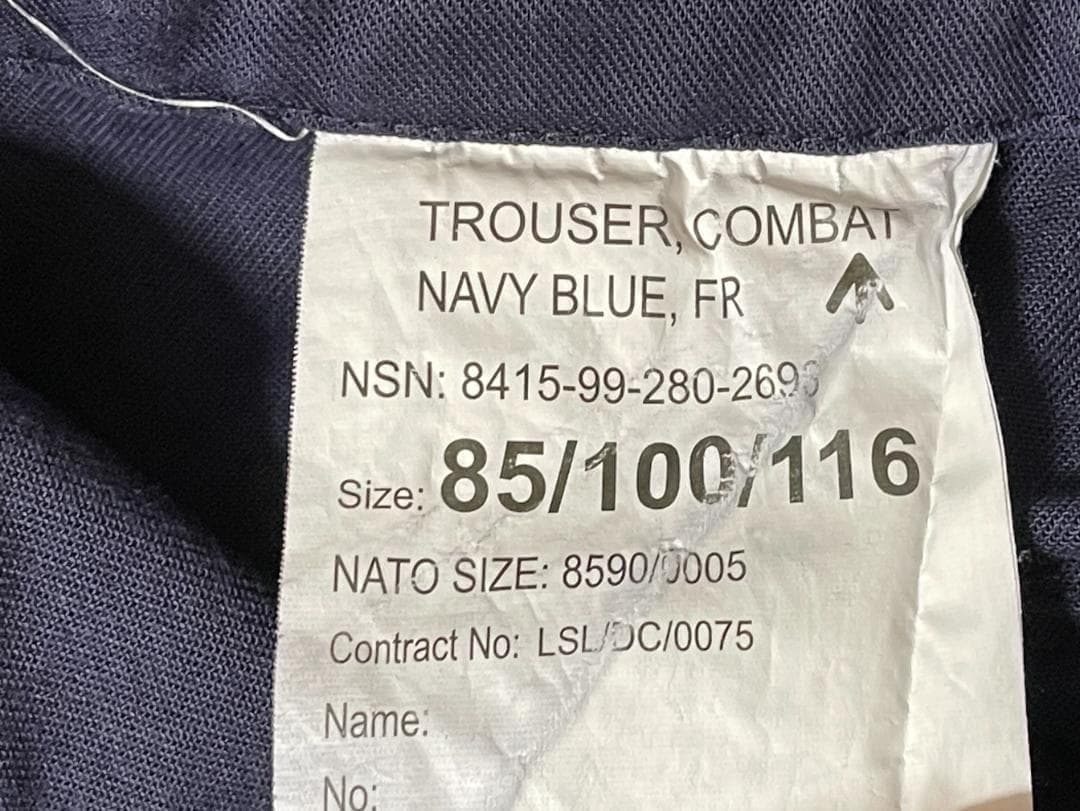 00s イギリス軍 実物  NAVY コンバットパンツ 軍パン 100