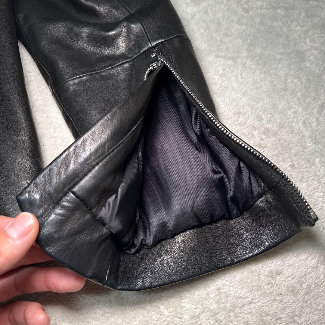 極美品　エンメティ　EMMETI レザージャケット　シングルライダース　44