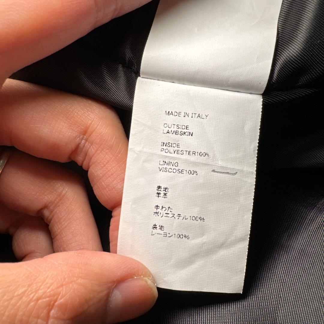 極美品　エンメティ　EMMETI レザージャケット　シングルライダース　44