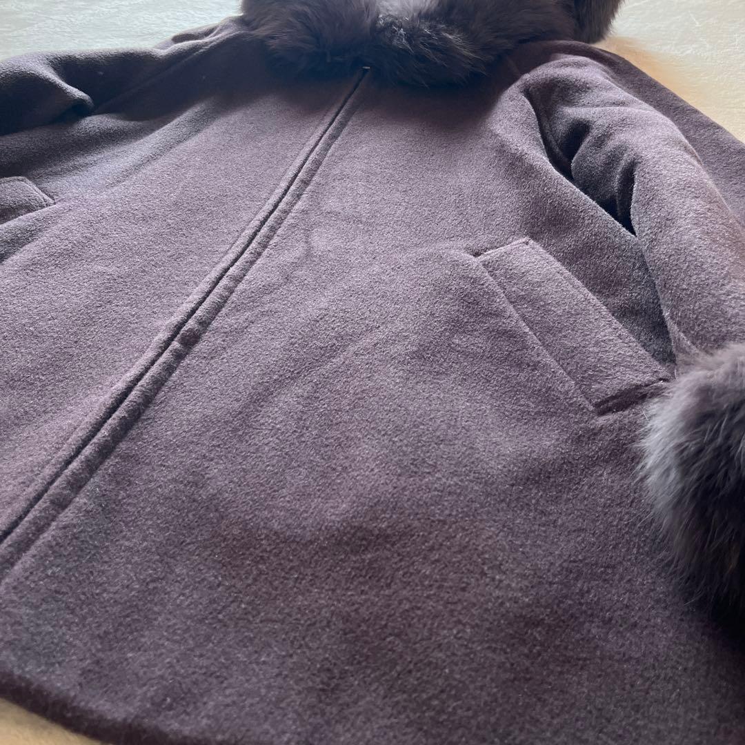 ✨GRACE CONTINENTAL 定価83600 ポンチョ風トリミングコート