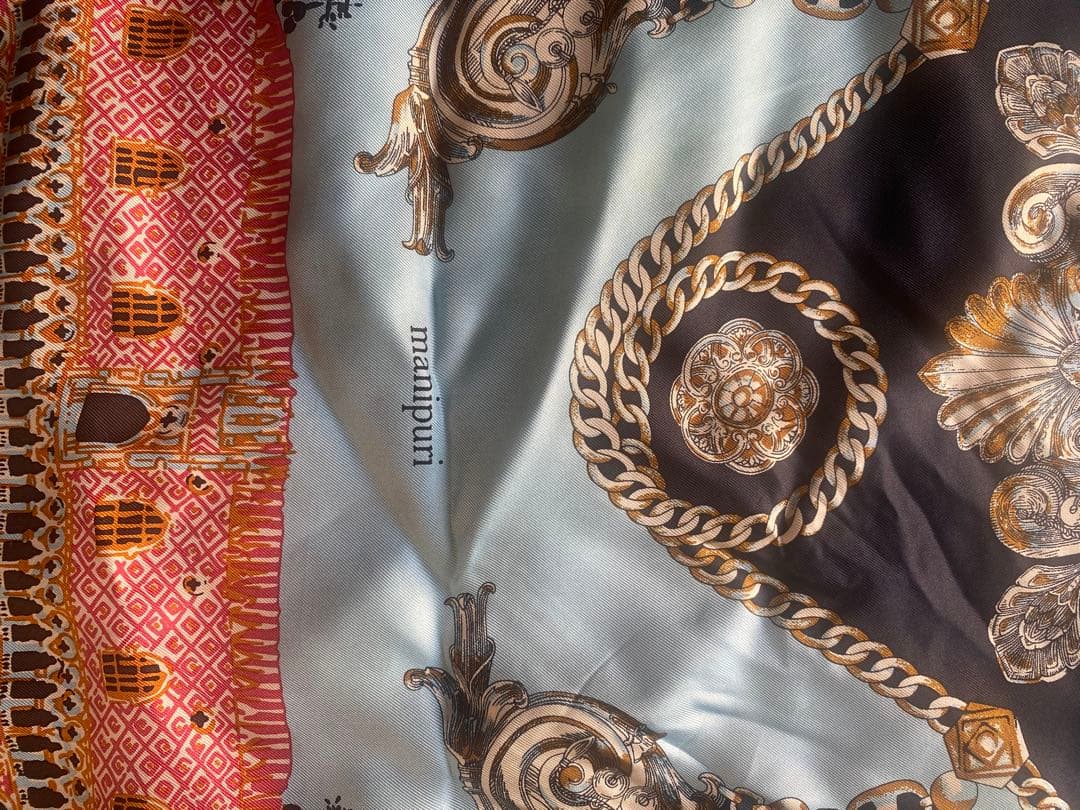 manipuri シルクスカーフ 多色デザイン