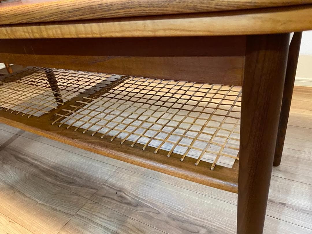 ひまわり　デンマーク製 チーク エクステンション ソファーテーブル 仕上済