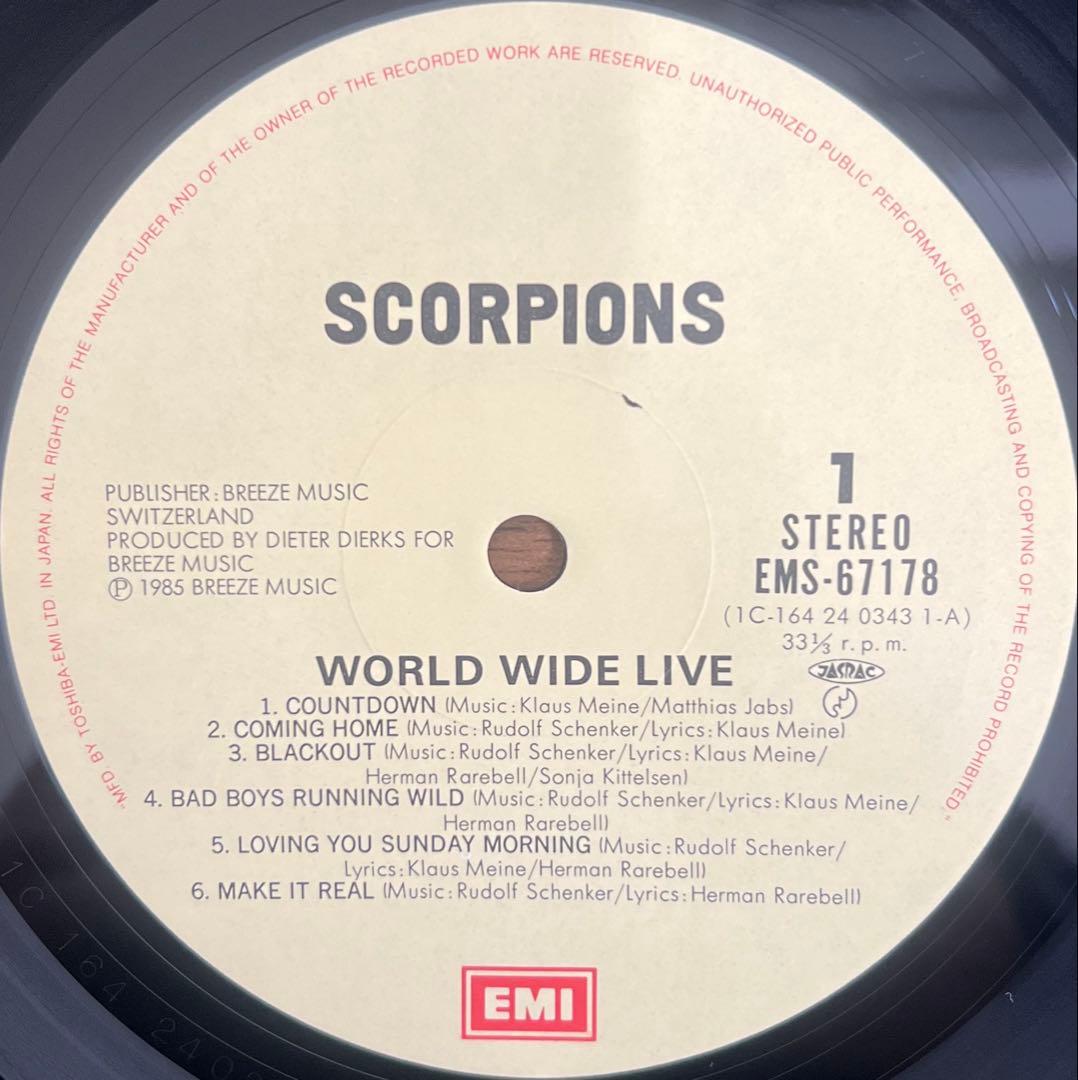 【2LP/帯付】Scorpions / World Wide Live