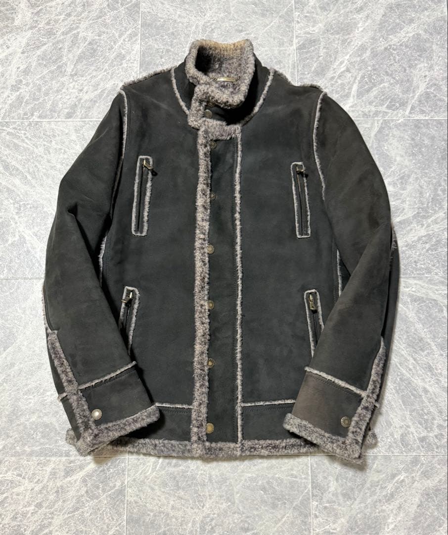 DOLCE&GABBANA ドルチェ ドルガバ ムートンレザー ジャケット 48