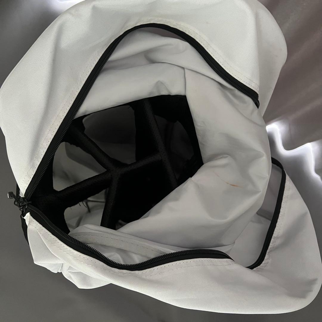 FIDES フィデス　キャディバッグ ゴルフ　ロゴ　スタンド　自立　ホワイト　白