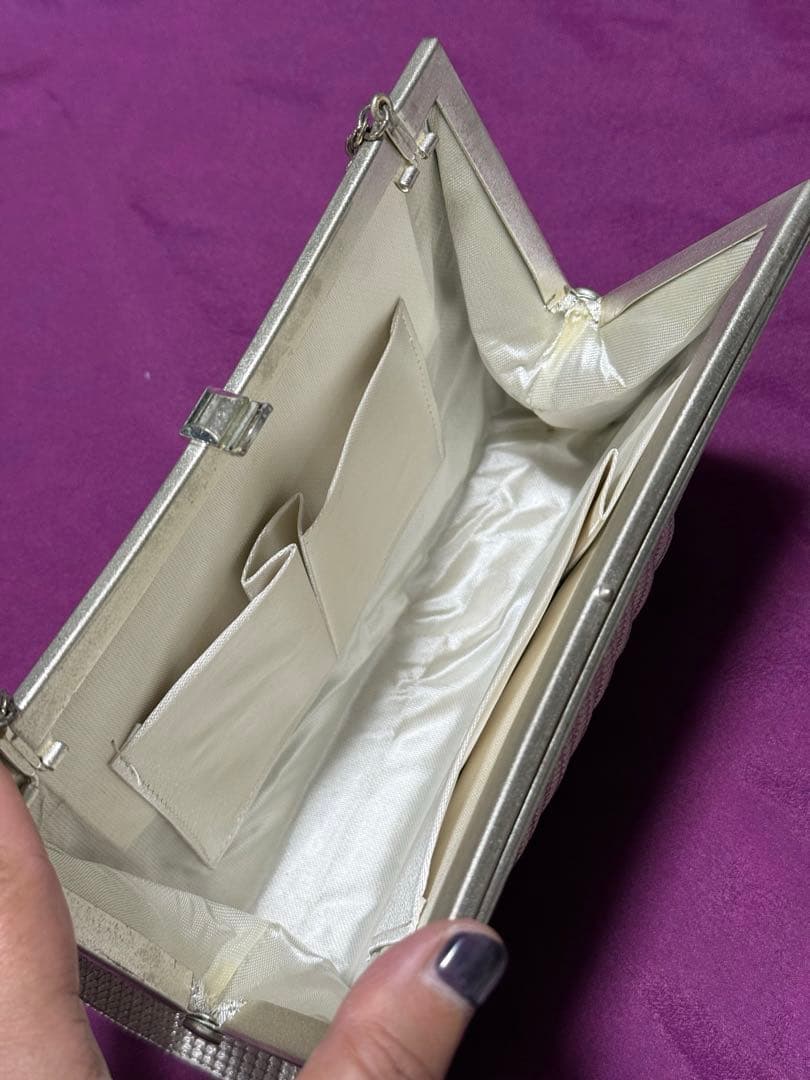 新品未使用品　和装小物　草履＆バッグ＆冠婚葬祭セット　シルバー系