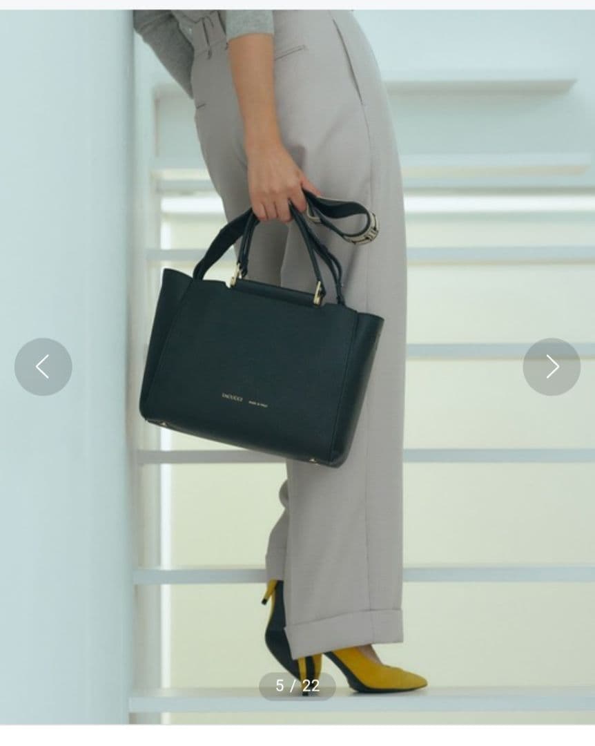 【IACUCCI】ALMA ショルダーストラップ　ベルト　ブラック