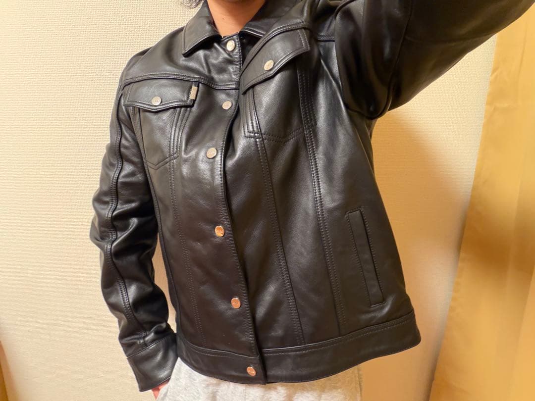 BALR. LEATHER TRUCKER JACKET Lサイズ