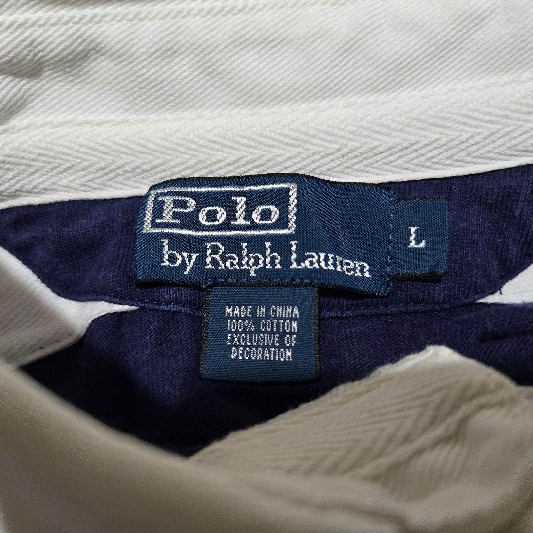 90s 00s ポロラルフローレン ラガーシャツ L ボーダー King Gnu