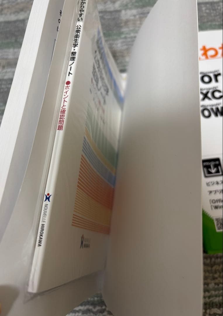 看護学校で購入した教材ら(全8冊)