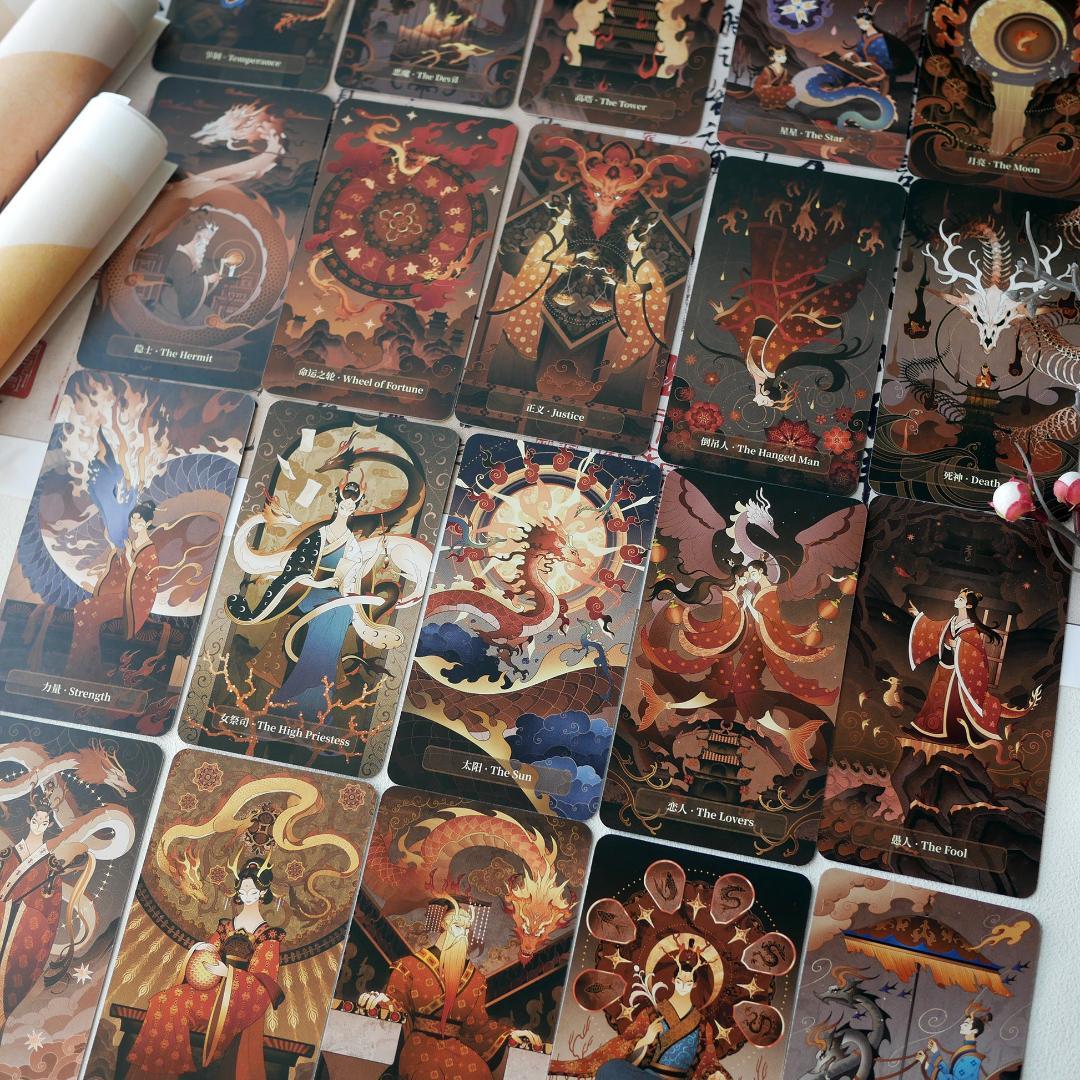 【正規品タロットカード】超美麗デッキ✨入手困難希少レア✨ドラゴン／龍のタロット