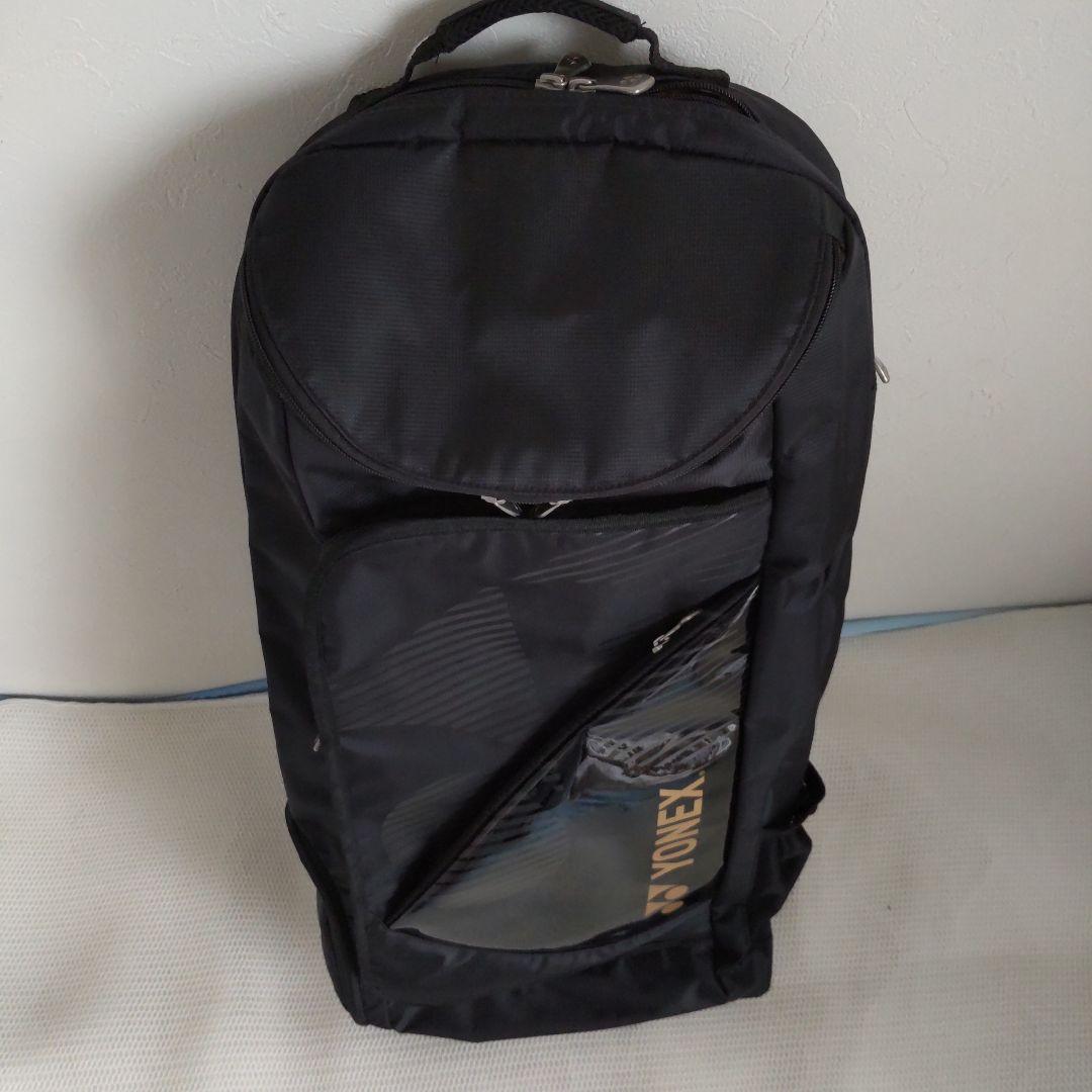 YONEX テニス バトミントン　ラケットリュックバッグ 黒/黄！頻度少目美品！