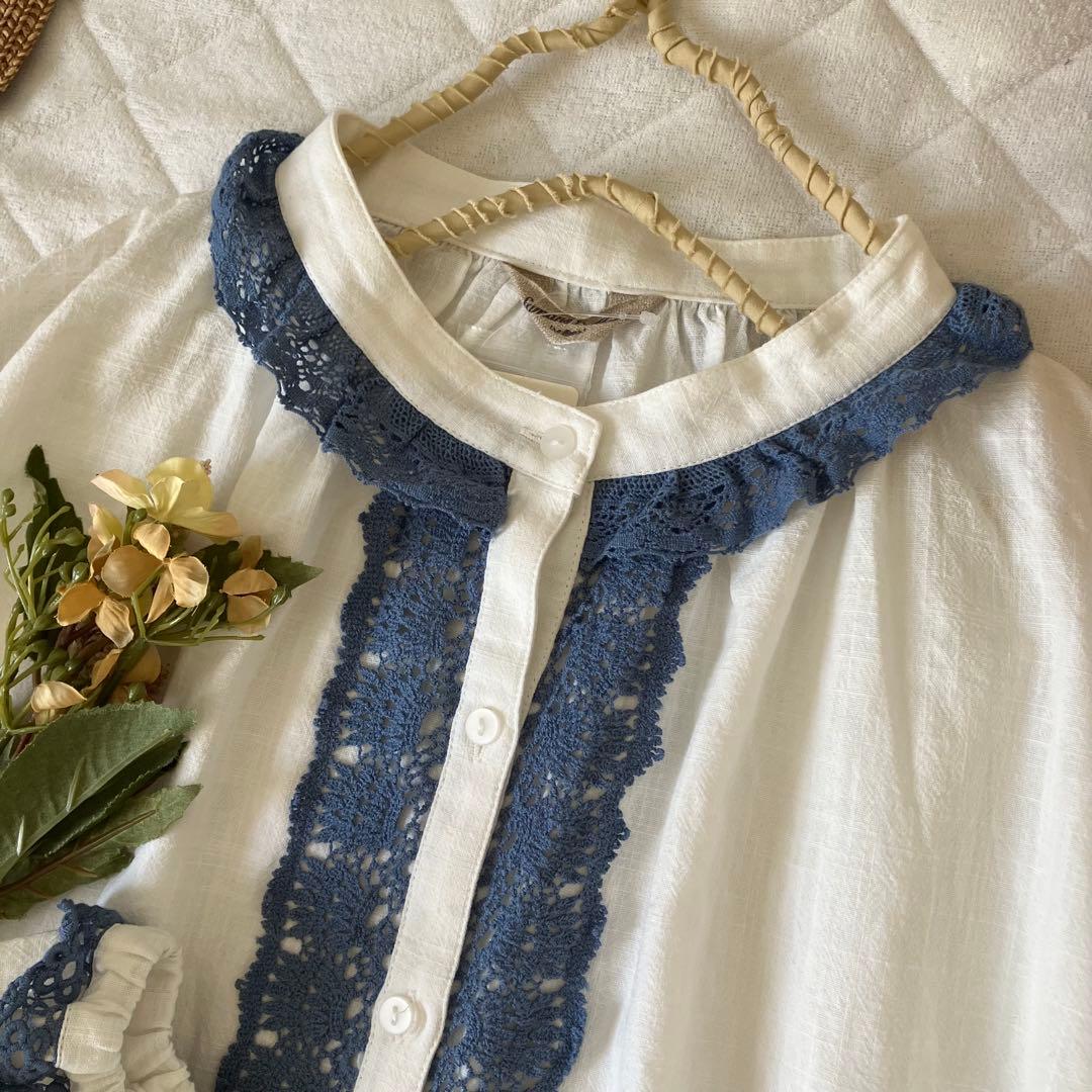 まおまむ317★サマンサモスモス★配色レースブラウス＊オズの魔法使い