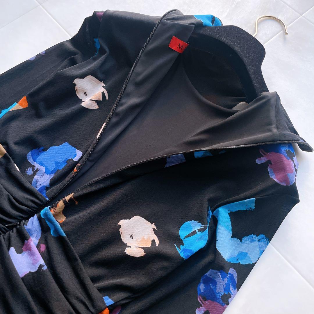美品✨近年 マックスマーラ &CO マキシ丈ワンピース 花柄 ハイネック