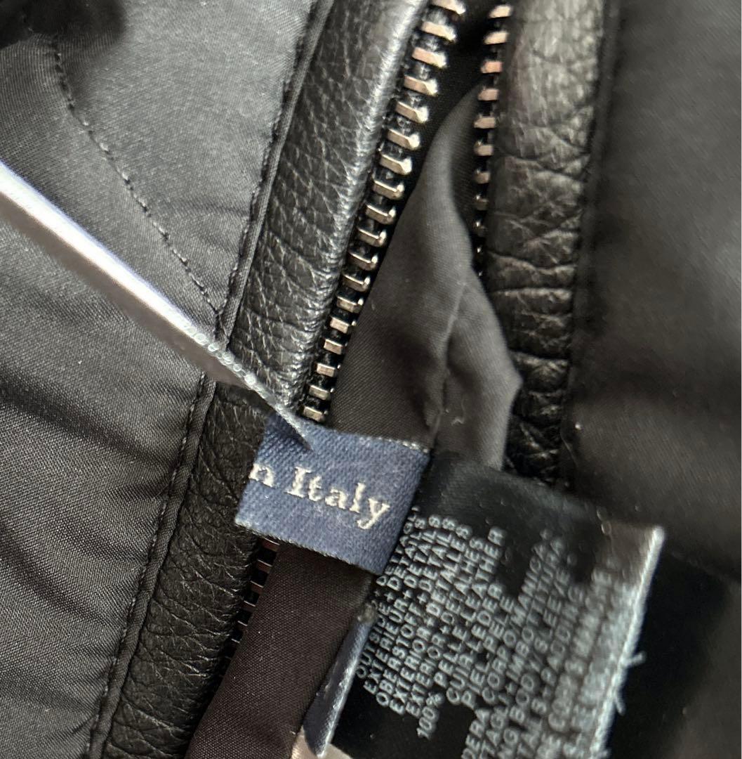 希少✨SALE】Zegna Sports メンズレザージャケット　中綿入ブラック