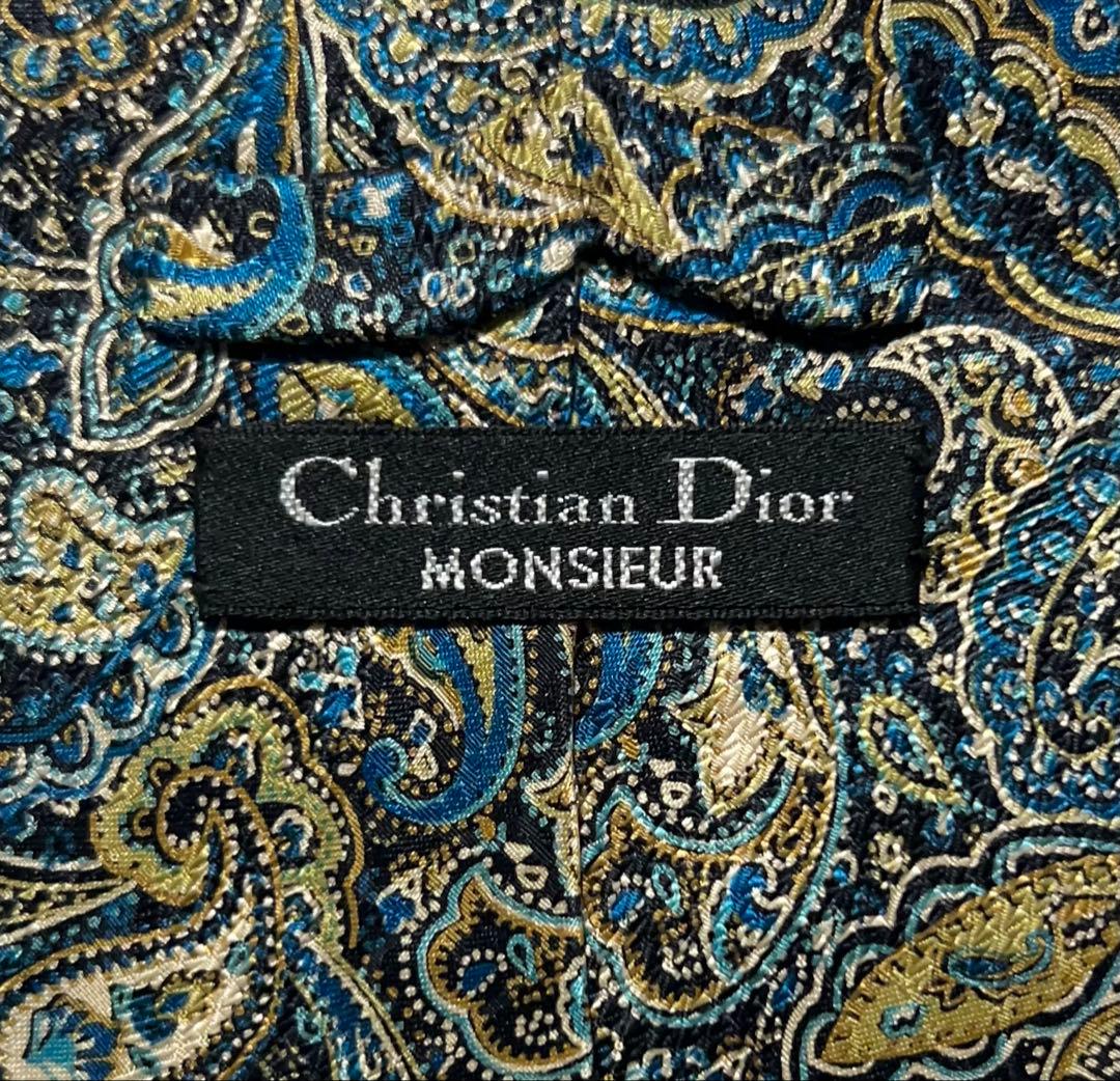 Christian Dior ネクタイ ハイブランド ペイズリー柄 光沢