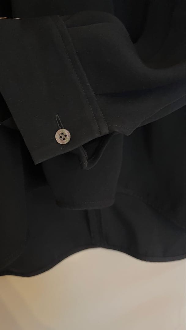 エンフォルド　2022ss PEツイル アシンメカラーブラウス