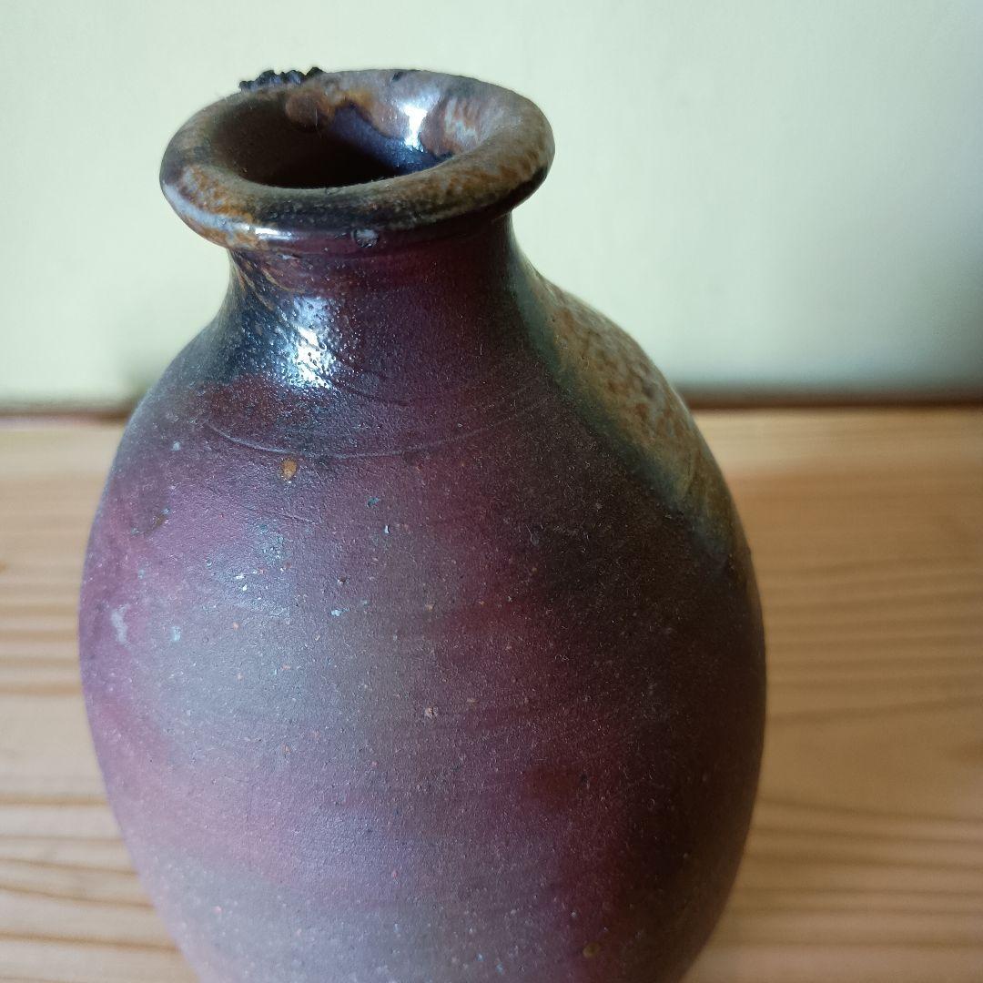 人間国宝 藤原雄 作 備前　徳利　共箱　共布　栞 　晩年作