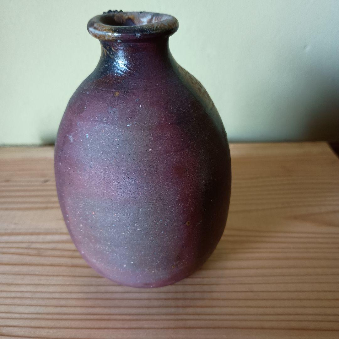 人間国宝 藤原雄 作 備前　徳利　共箱　共布　栞 　晩年作