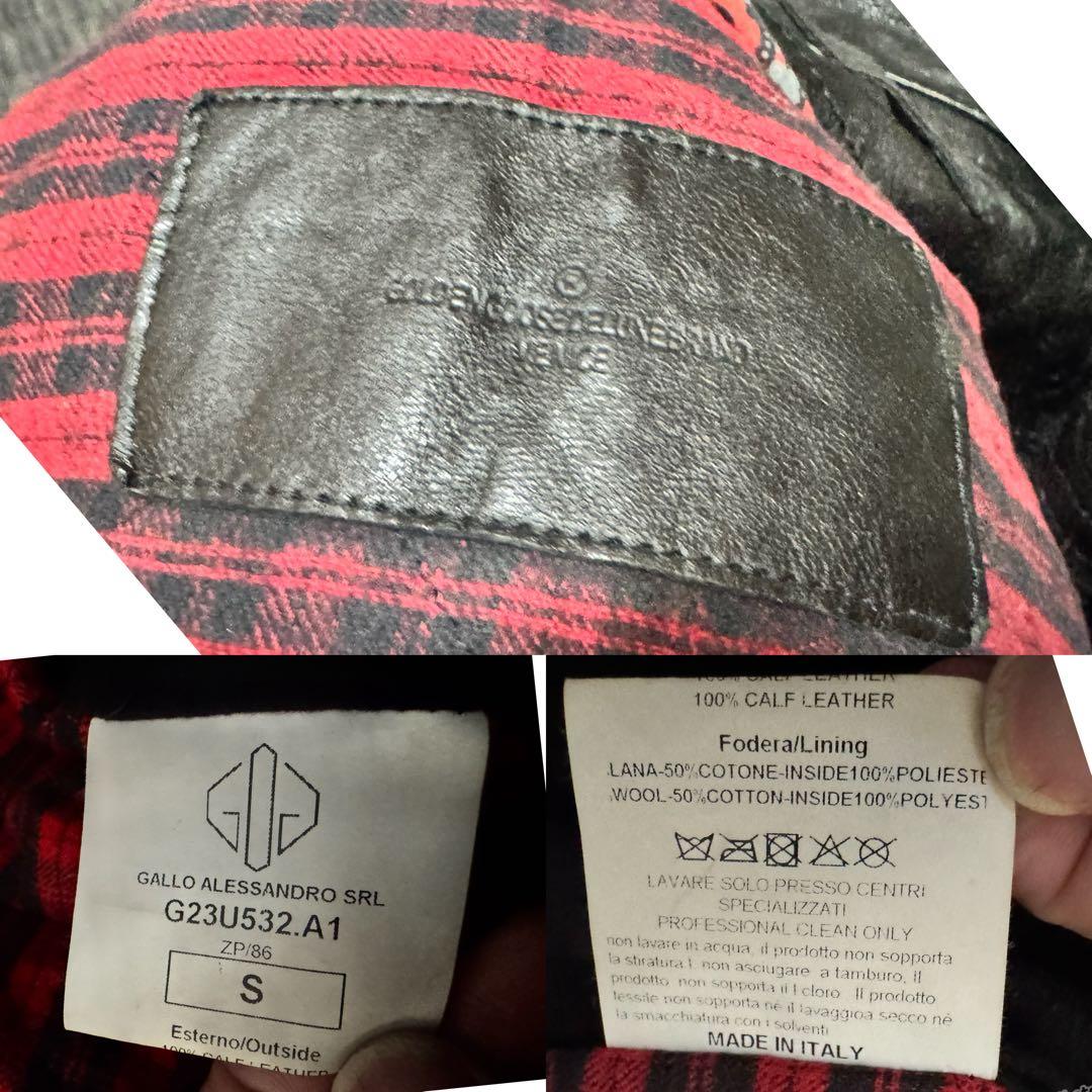 Golden  星スタッズ カーフレザー　ライダースジャケット