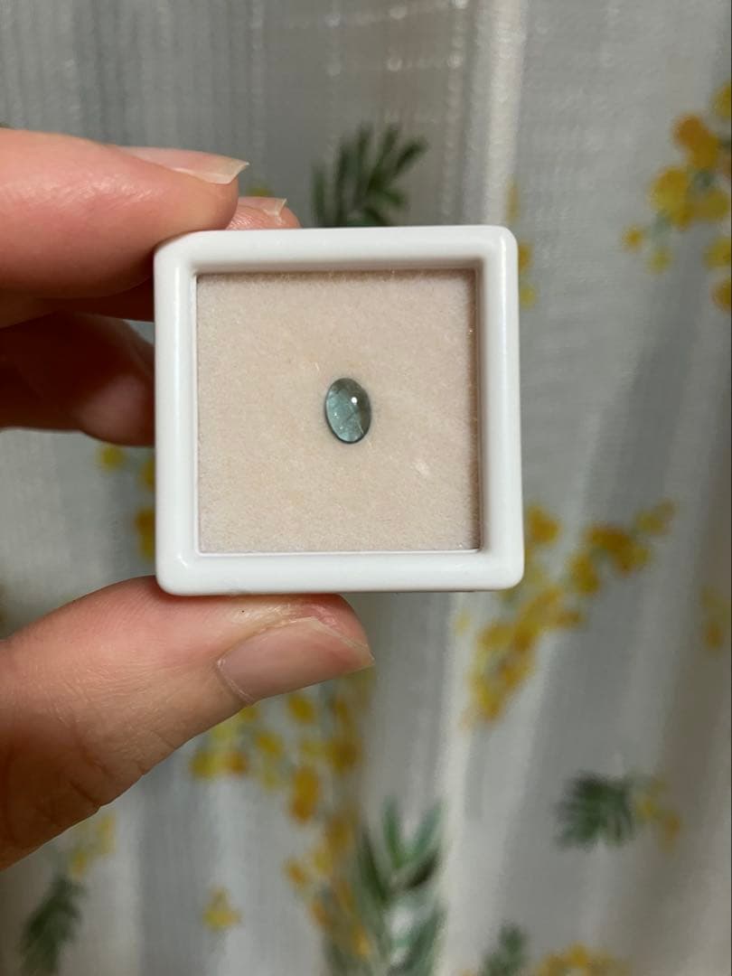 き*ん様 天然パライバトルマリン Pt900 フラワーモチーフリング 8号