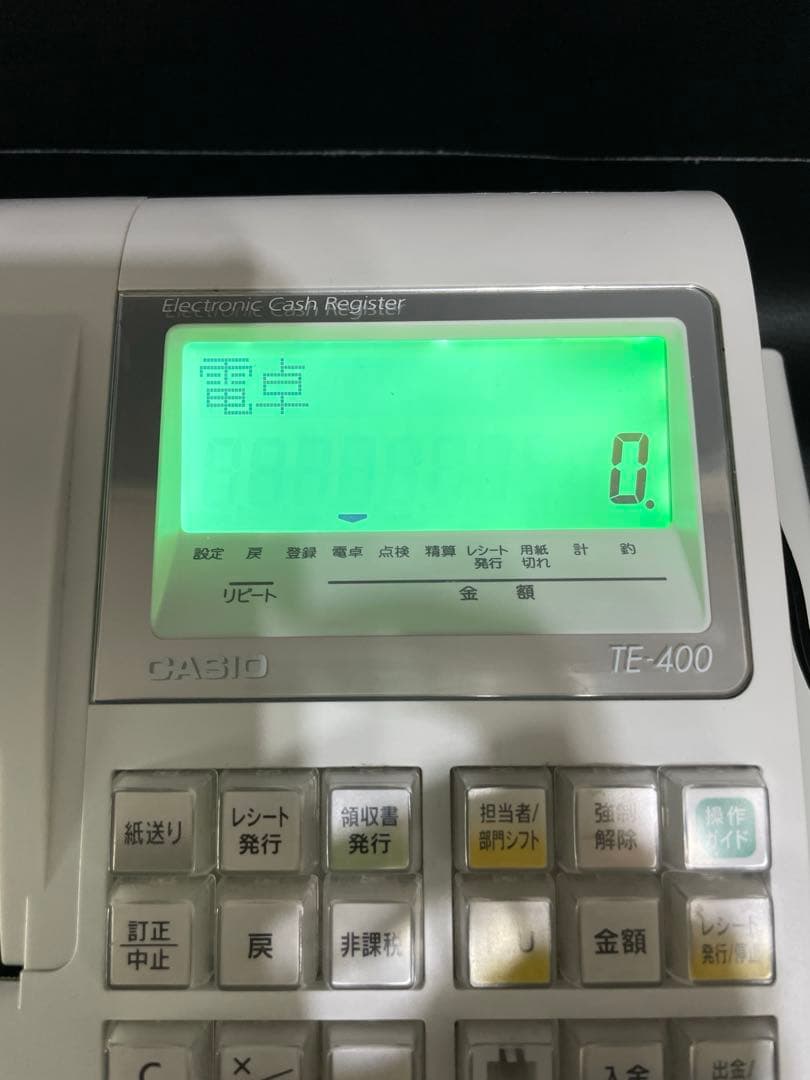 【良品】CASIO TE-400 電子レジスター ホワイト ※送料込