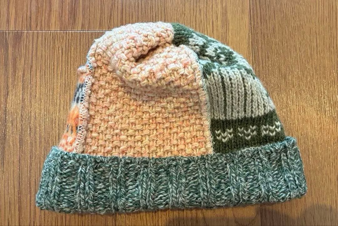 本日限定値下げ 45r ニットキャップ　玉手箱パッチワークのニット帽