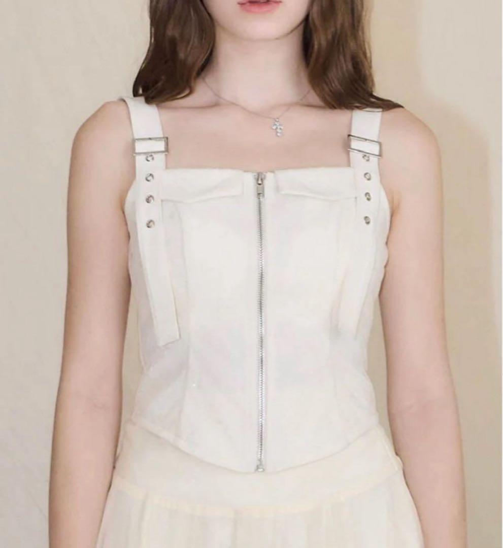 yilon イロン　CORSET LACE CAMI アイボリー