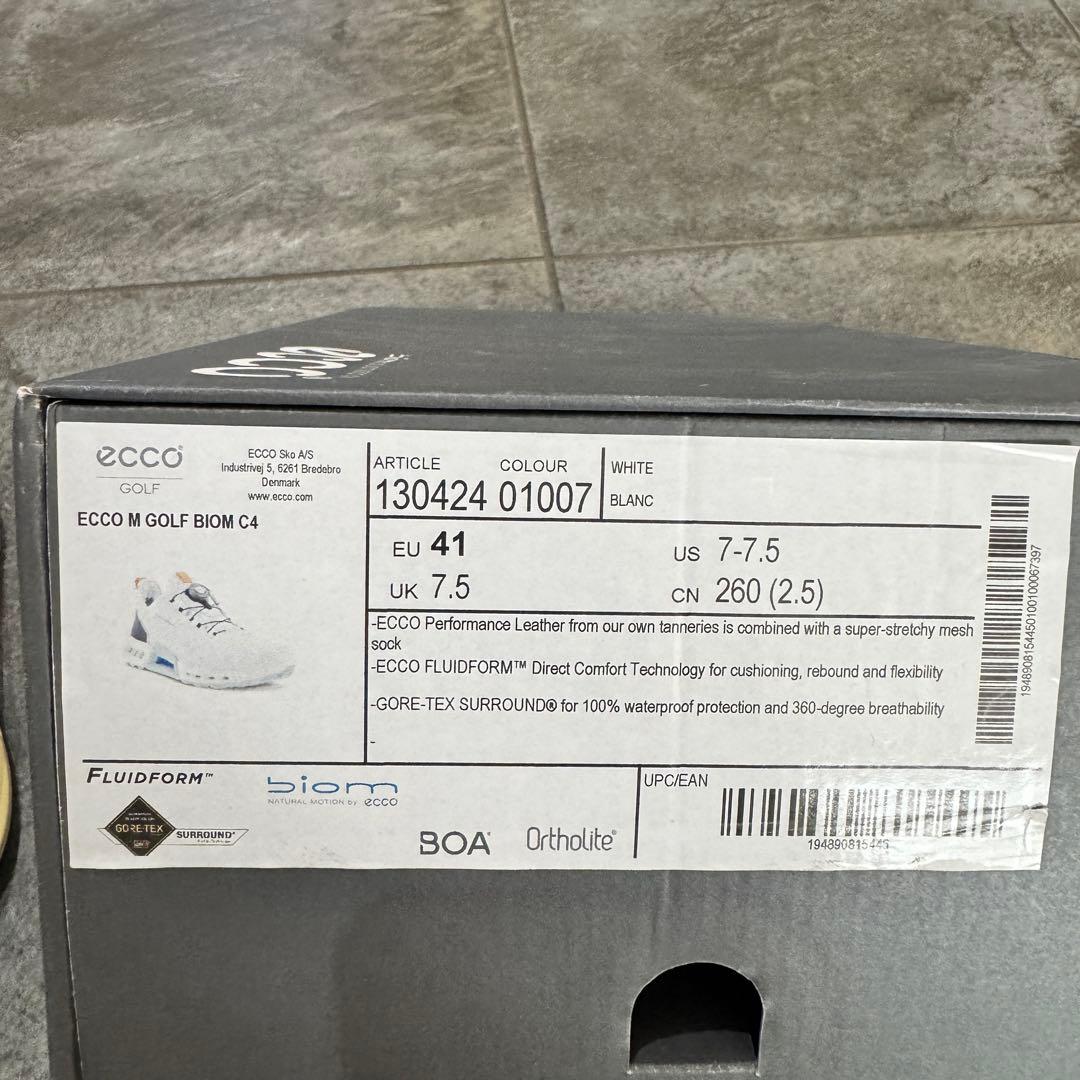 ECCO BIOM C4 BOA ゴルフシューズ ホワイト26.0cm