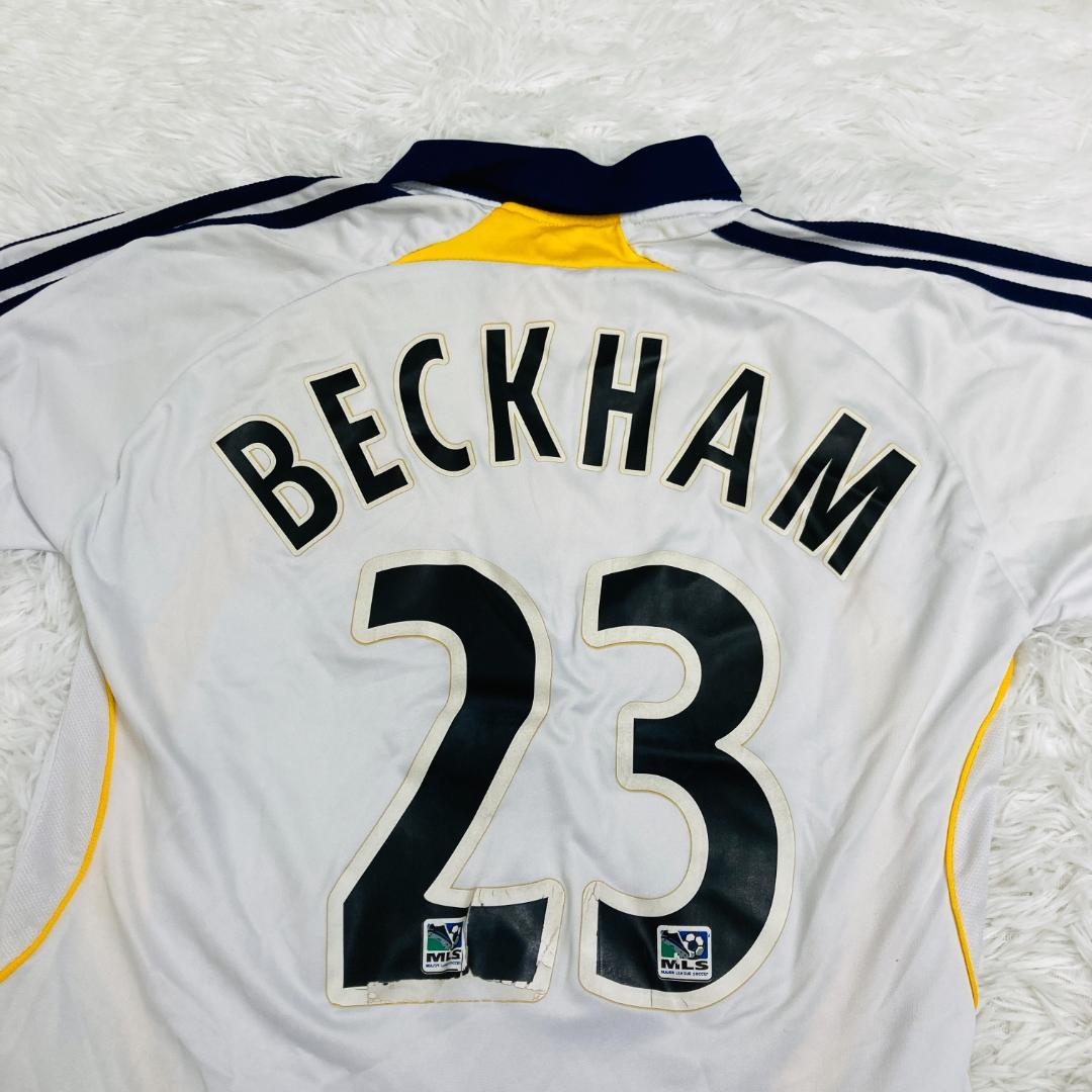 アディダス LAギャラクシー ベッカム 23 ユニフォーム M相当 白 サッカー