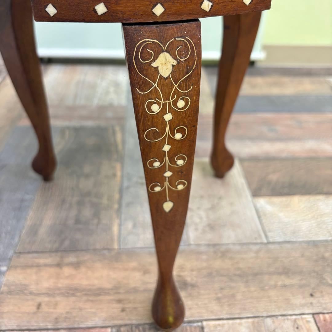 ◆螺鈿細工◆花台　飾り台　猫脚　アンティーク　木製