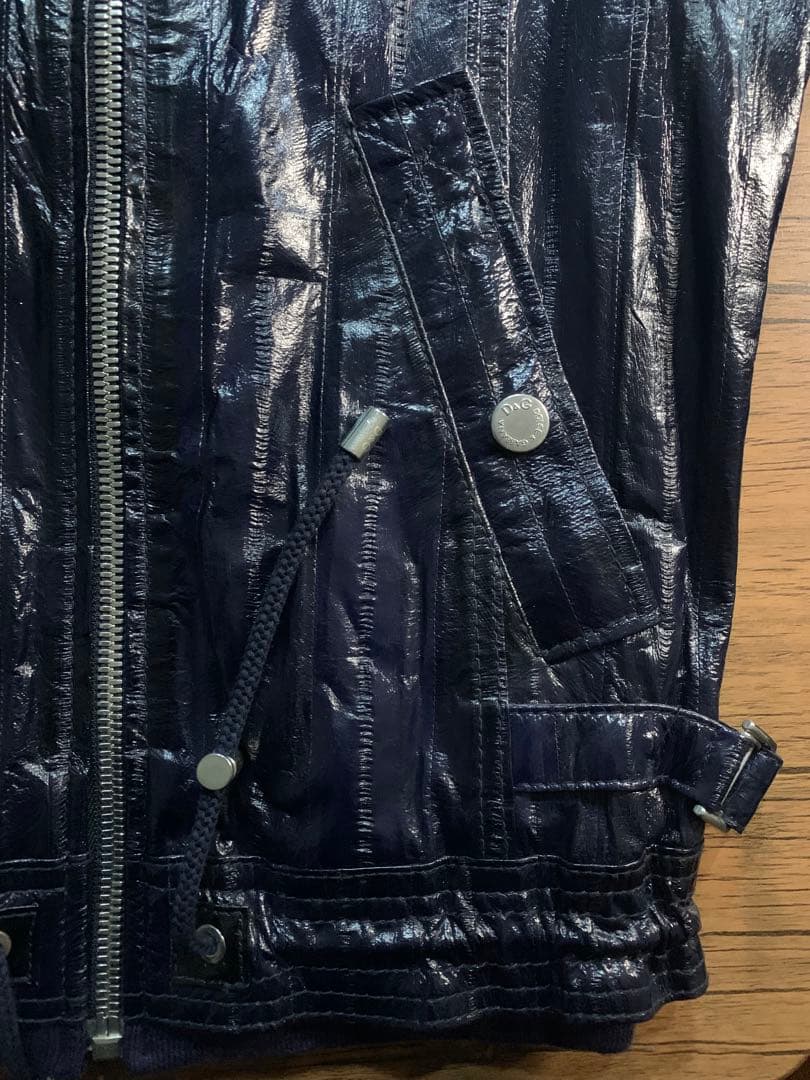 DOLCE＆GABBANA D&G イール レザー　size 46 NAVY