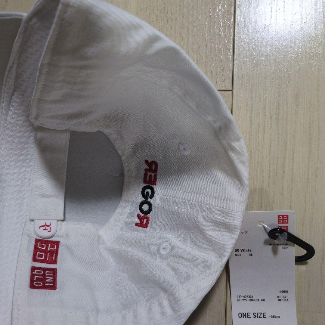 ロジャーフェデラー ロゴ キャップ ホワイト ワンサイズ