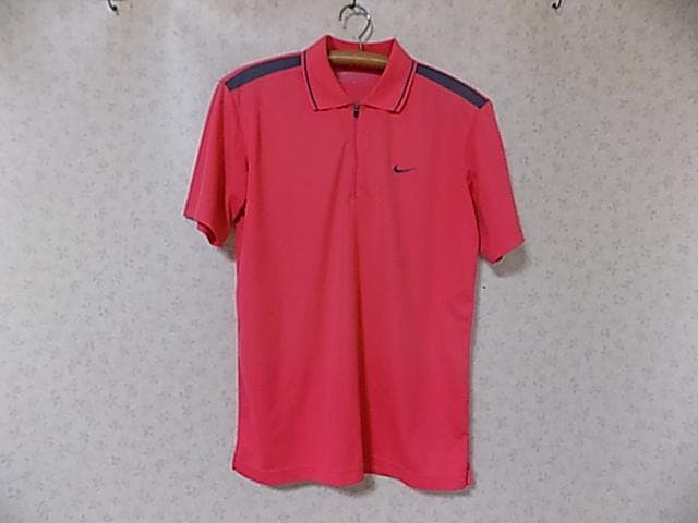 83989 ナイキゴルフ　ハーフジップポロシャツ　ピンク　M
