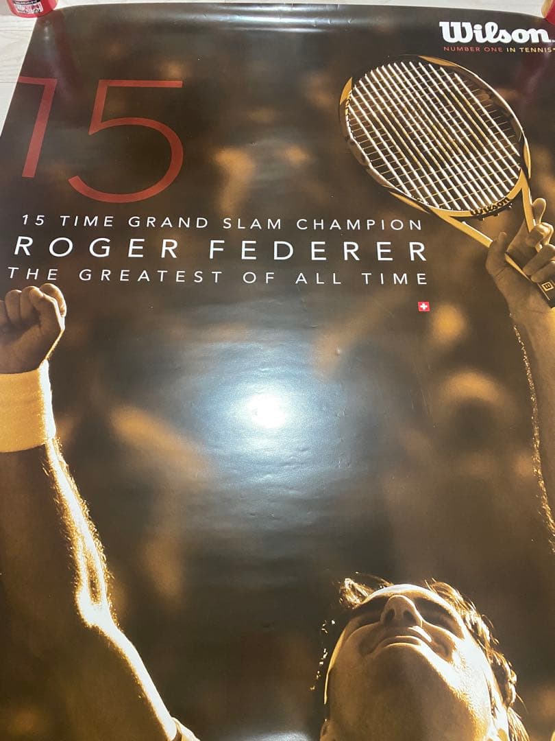 R・フェデラー全盛期の特大ポスター２枚セット+ レアステッカーその他　非売品、