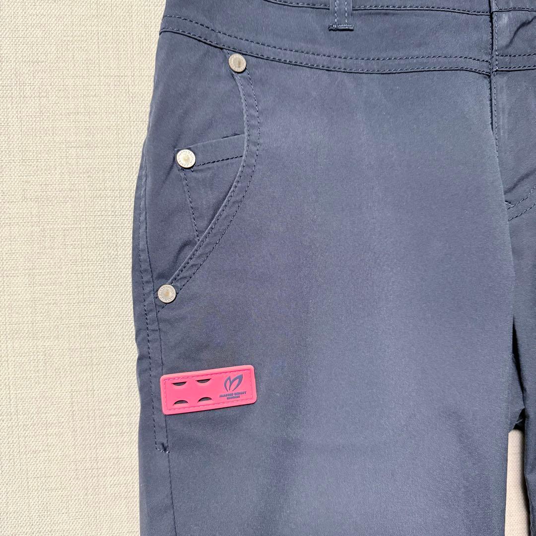 美品　マスターバニーエディション ゴルフパンツ ネイビー 0 ストレッチ