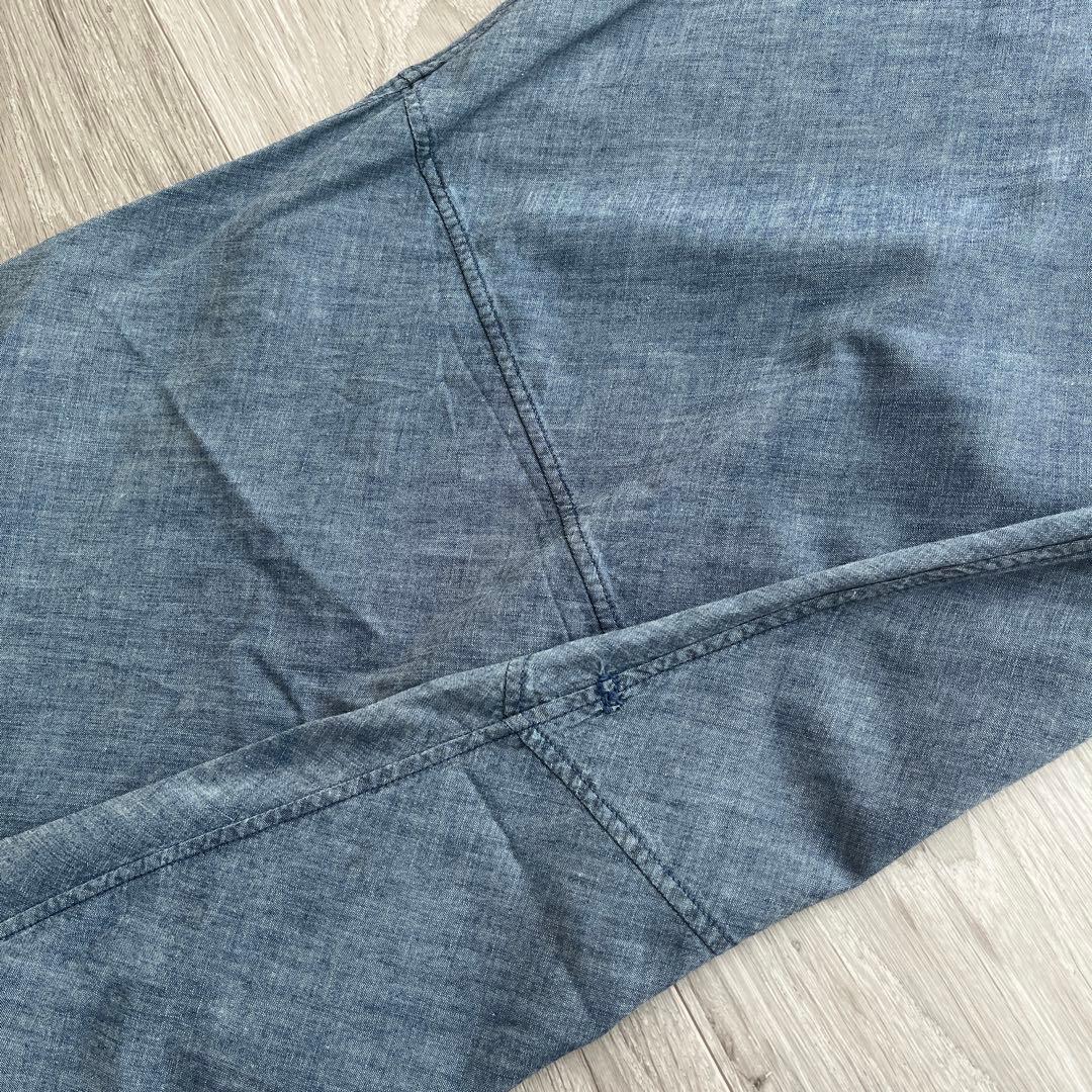 【45rpm】ロングワンピース　巻きスカート風 コットン