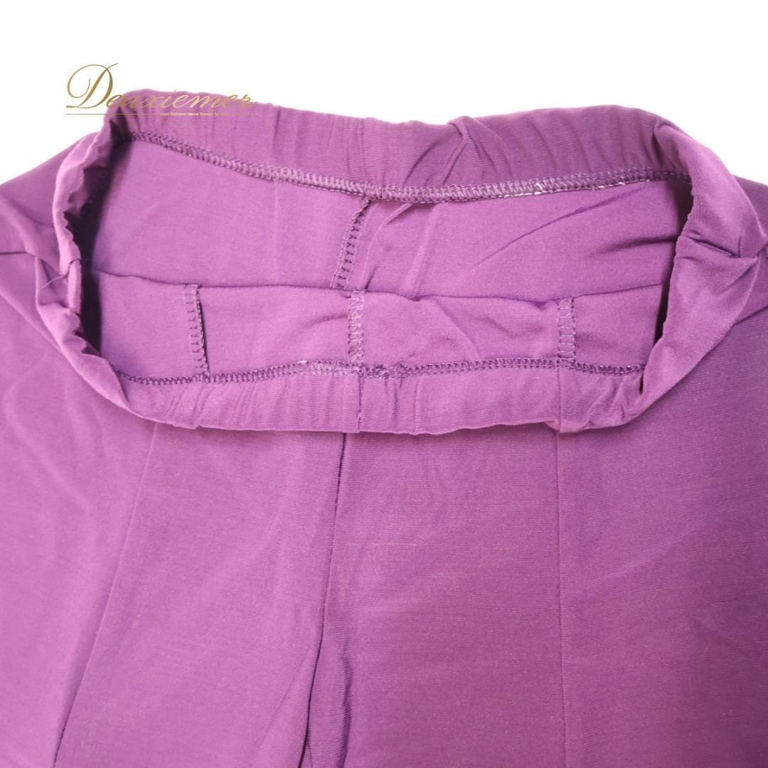 【ベリーダンス用衣装】パープル レッスン着 上下セット 紫 トップス パンツ