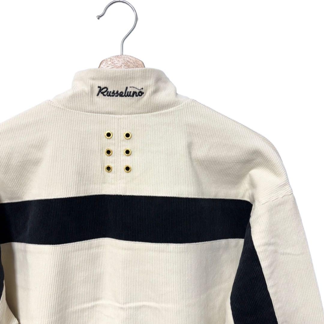 ラッセルノ ゴルフ キャディーバッグ コーデュロイ アノラック ホワイト L 5