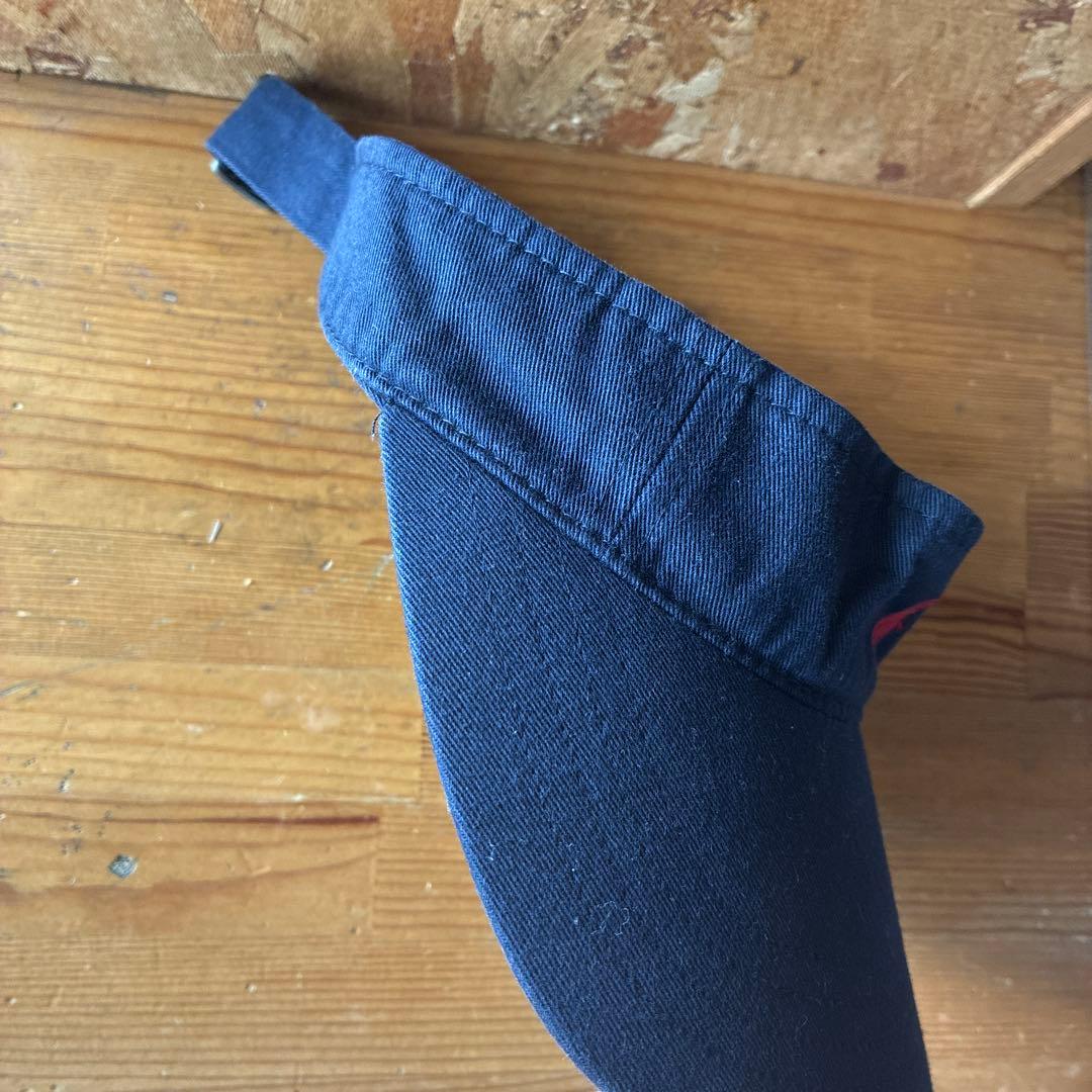ラルフローレン　サンバイザー　ネイビー　ポニー刺繍　赤