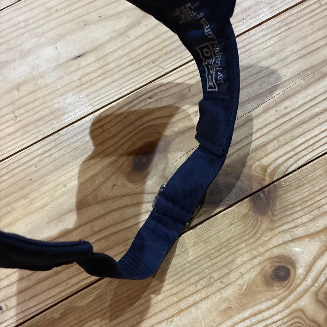 ラルフローレン　サンバイザー　ネイビー　ポニー刺繍　赤