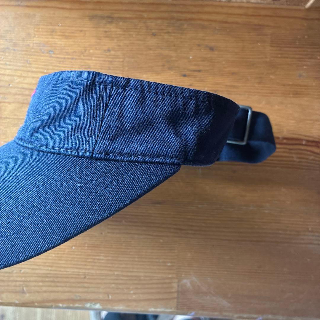 ラルフローレン　サンバイザー　ネイビー　ポニー刺繍　赤