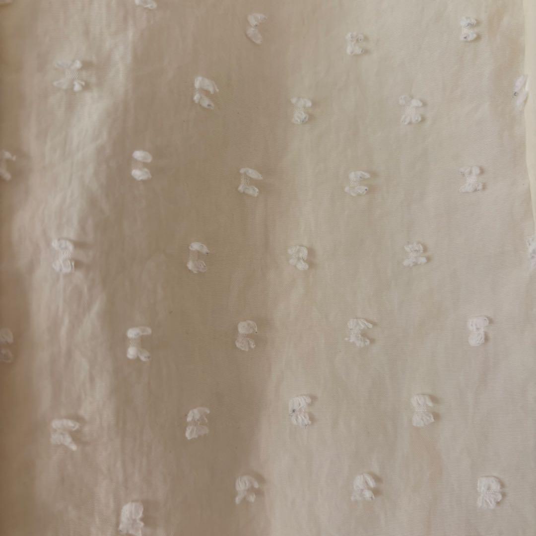 イエナ IENA ドットタフタ シャーリングブラウス シャツ 羽織り 長袖 F