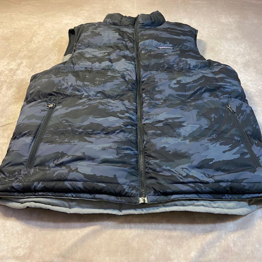 Patagonia ビビーダウンベスト グレー/黒 リバーシブル 2017年製