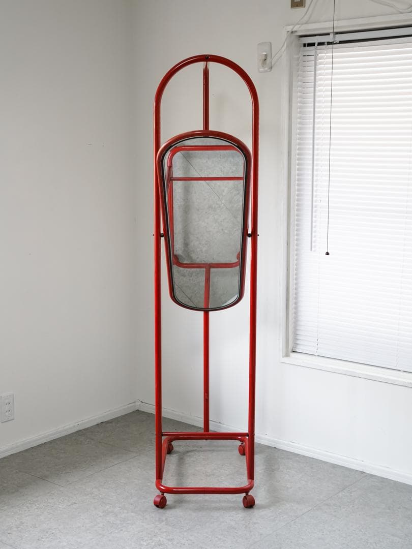 【TTT】スタンドミラー/姿見 ハンガーラック レトロポップ ポストモダン