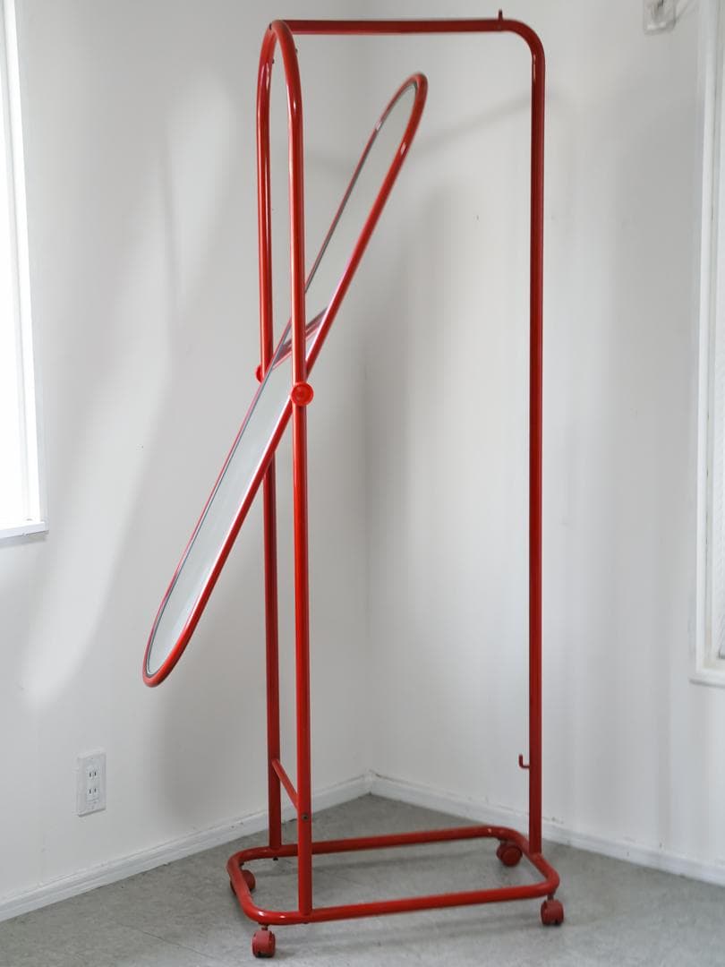 【TTT】スタンドミラー/姿見 ハンガーラック レトロポップ ポストモダン